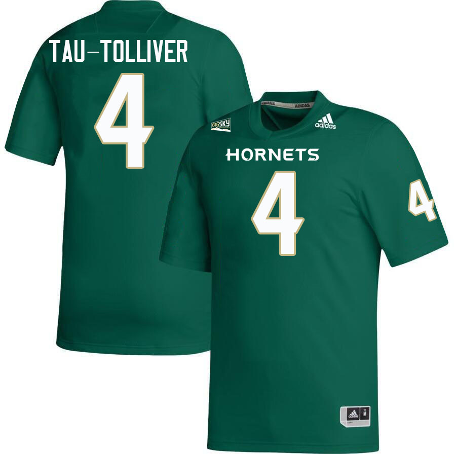 Sacramento State Hornets #4 Elijah Tau-Tolliver College Football Jerseys Stitched-Green